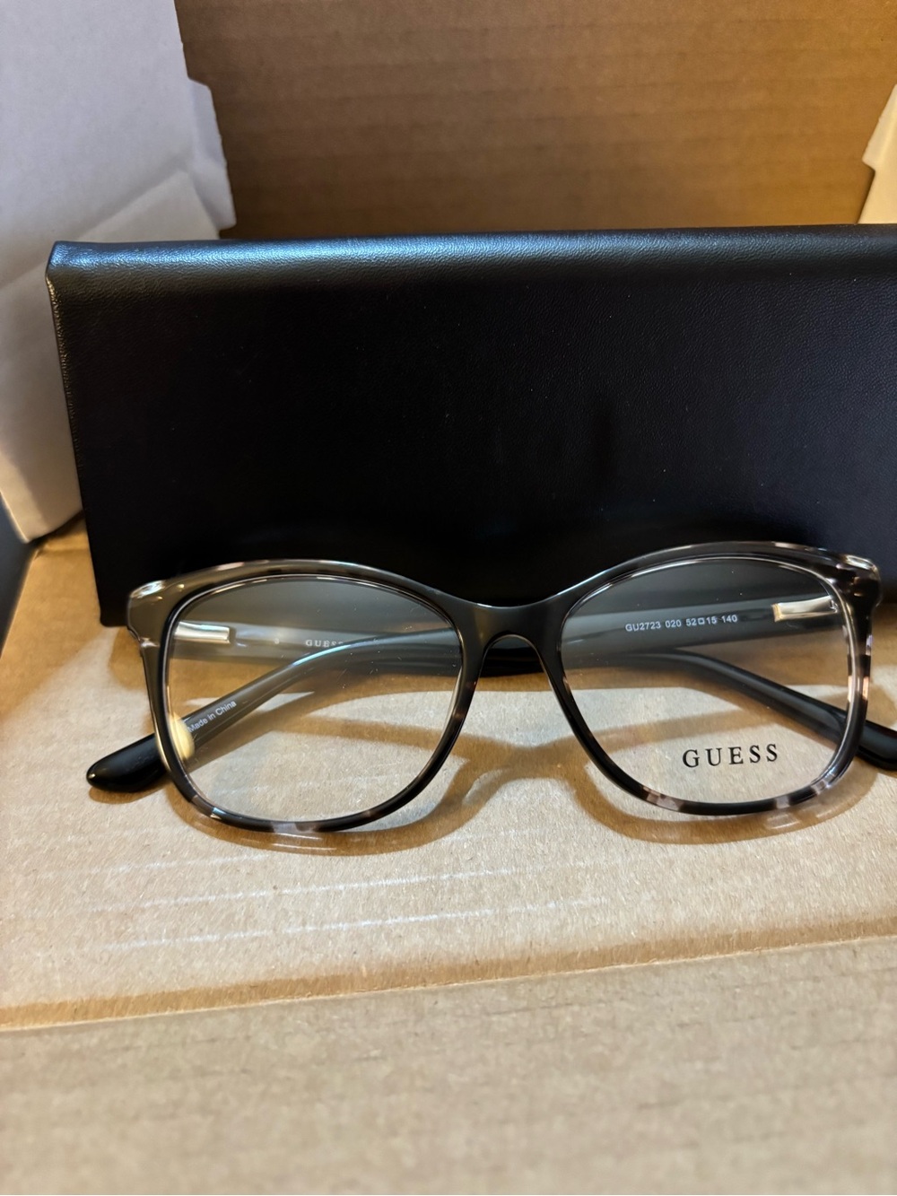 GUESS Women's Black and Tortoise Optical Glasses